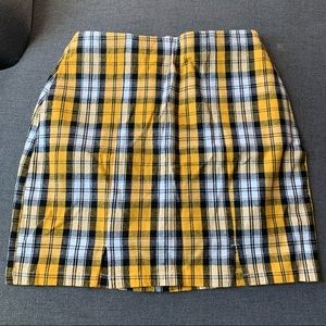 Yellow Plaid Skirt